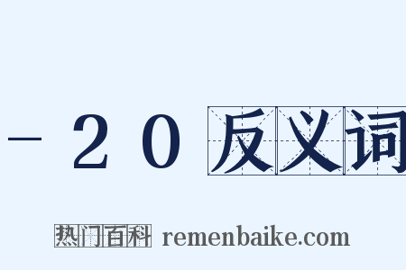 -20反义词是什么意思的图片